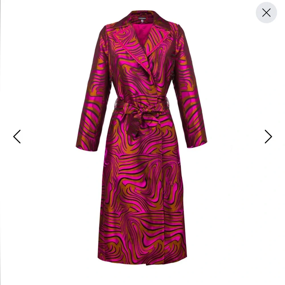 ANDREEVA Raspberry Marlyn Coat NWT ~ Size M - Picture 5 of 9